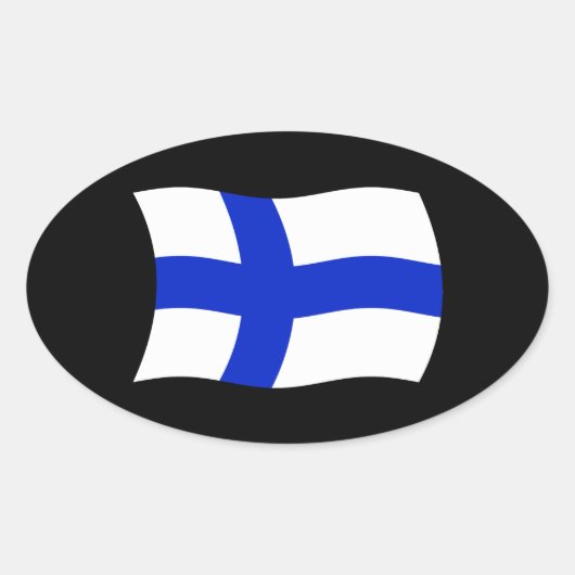 Finland Vlag Sticker (Voorkant)