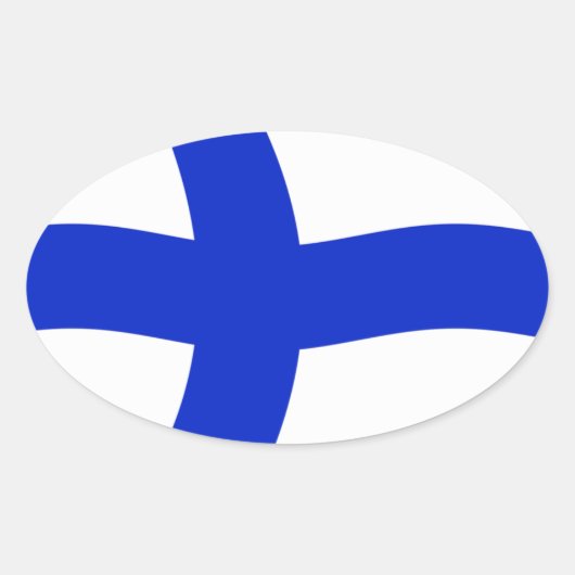 Finland Vlag Sticker (Voorkant)