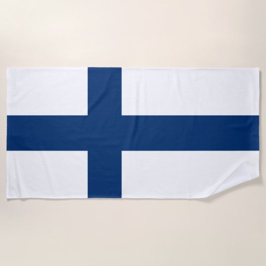 Finland Vlag Strandlaken (Voorkant)