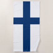 Finland Vlag Strandlaken (Voorkant)
