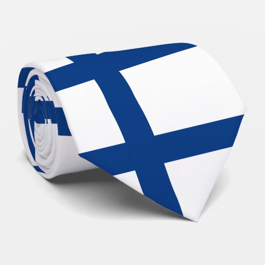 Finland Vlag Stropdas (Opgerold)