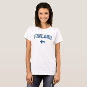 Finland + vlag t-shirt (Voorkant volledig)