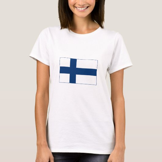 Finland Vlag T-shirt (Voorkant)