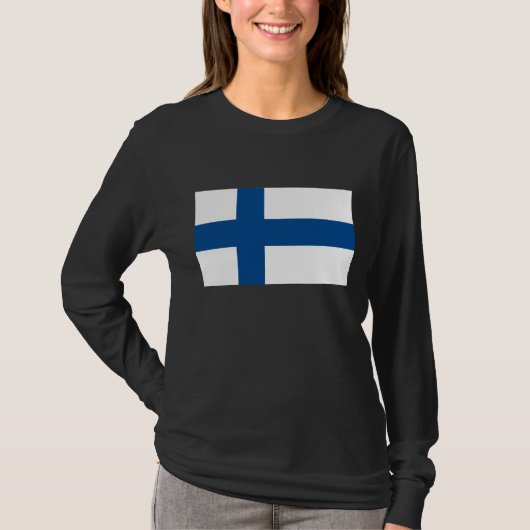 Finland Vlag T-shirt (Voorkant)
