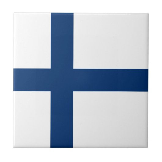 Finland Vlag Tegeltje (Voorkant)