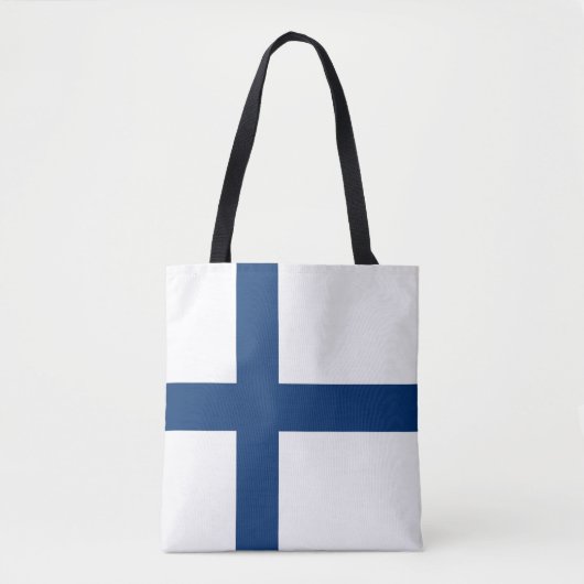 Finland Vlag Tote Bag (Voorkant)