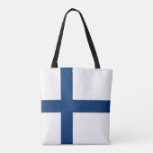 Finland Vlag Tote Bag (Achterkant)