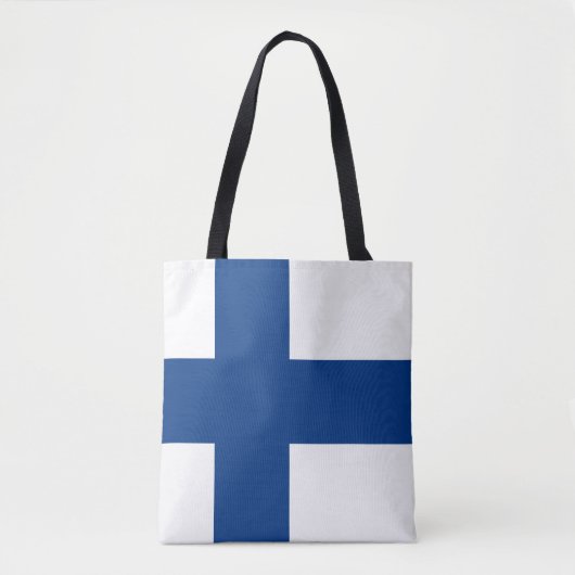 Finland Vlag Tote Bag (Voorkant)