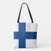 Finland Vlag Tote Bag (Achterkant)