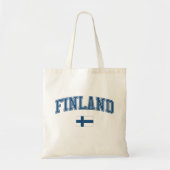Finland + vlag tote bag (Voorkant)