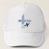 Finland vlag trucker pet (Voorkant)