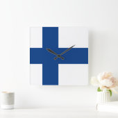 Finland Vlag Vierkante Klok (Huis)