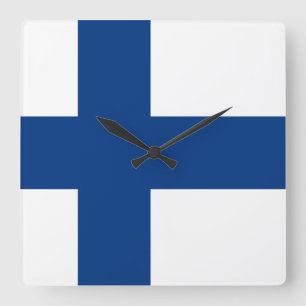 Finland Vlag Vierkante Klok
