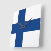 Finland Vlag Vierkante Klok (Hoek)