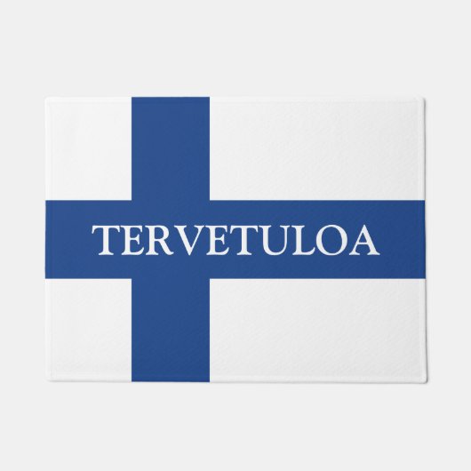 Finland vlag welkom deurmat - Tervetuloa (Voorkant)
