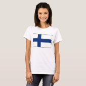 Finland vlag x kaart T-Shirt (Voorkant volledig)