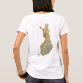 Finland vlag x kaart T-Shirt (Achterkant)