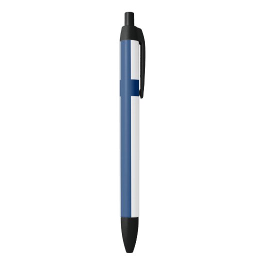 Finland Vlag Zwarte Inkt Pen (Achterkant (Verticaal))
