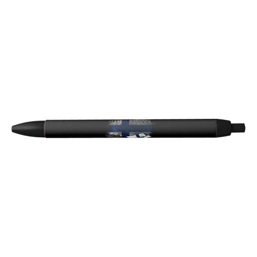 Finland vlag zwarte inkt pen (Voorkant)