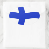 Finland-vlaggen Ovale Sticker (Tas)