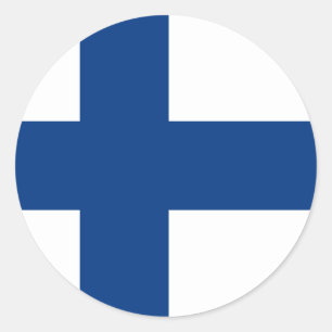 Finland-vlaggen Ronde Sticker