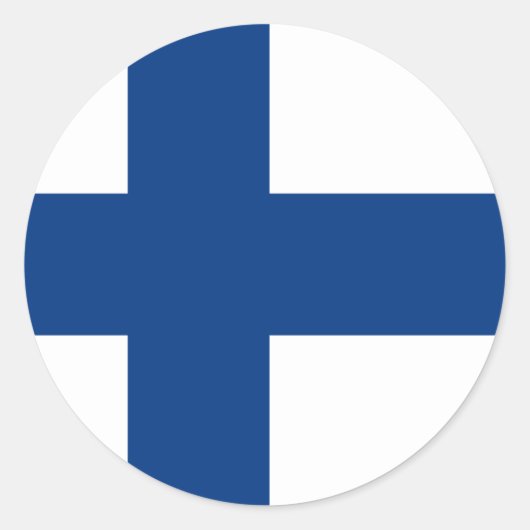 Finland-vlaggen Ronde Sticker (Voorkant)