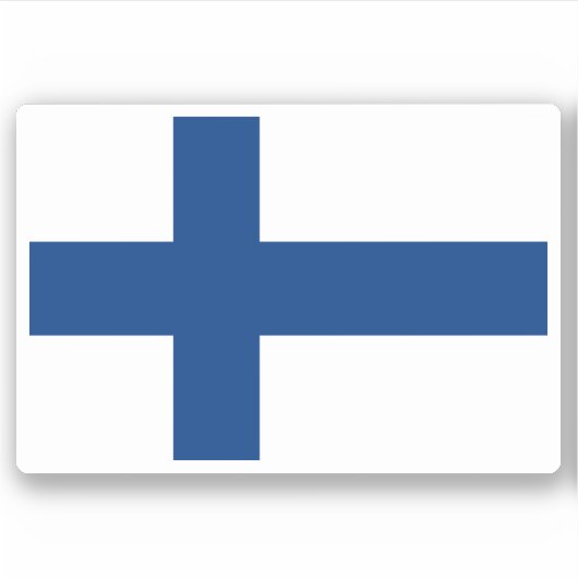 Finland-vlaggen Sticker (Voorkant)