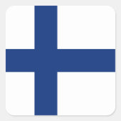 Finland-vlaggen Vierkante Sticker (Voorkant)