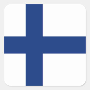 Finland-vlaggen Vierkante Sticker