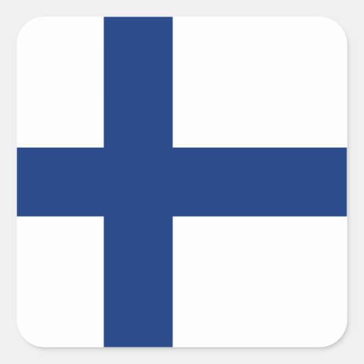 Finland-vlaggen Vierkante Sticker (Voorkant)