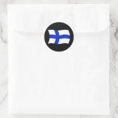 Finland Vlagsticker Ronde Sticker (Tas)