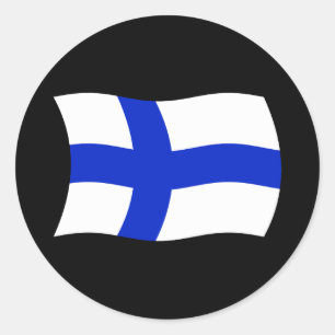 Finland Vlagsticker Ronde Sticker