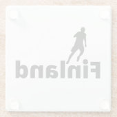 Finland voetbal glazen onderzetter (Achterkant)