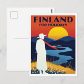 Finland voor vakanties Zomerlandschap Briefkaart (Voorkant / Achterkant)