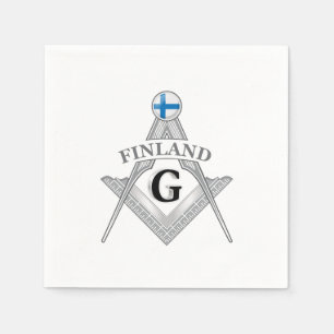 Finland vrijmetselarij teken servet
