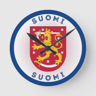 Finland Wapen Cirkel Vorm Ronde Klok