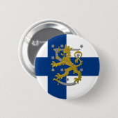Finland Wapen en Vlag Ronde Button 5,7 Cm (Voorkant /achterkant)