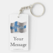 Finland Waving Flag Sleutelhanger (achterkant)