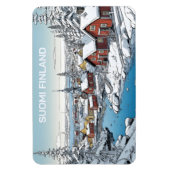 Finland Winter Illustratie Magneet (Verticaal)