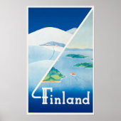 Finland: zomer en winter poster (Voorkant)