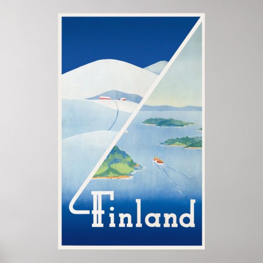 Finland: zomer en winter poster (Voorkant)