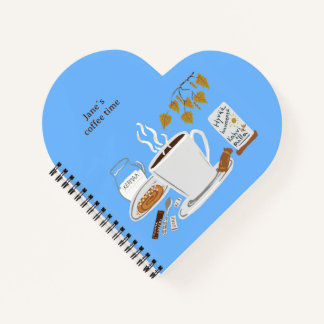 Finland Zwarte Koffie Scandi Herfst Illustratie Notitieboek