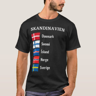 Finland Zweden Noorwegen Svergie Suomi IJsland Sca T-shirt