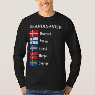 Finland Zweden Noorwegen Svergie Suomi IJsland Sca T-shirt