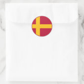 Finland Zweedse Vlag Ronde Sticker (Tas)
