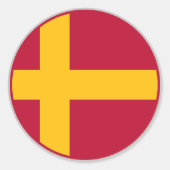 Finland Zweedse Vlag Ronde Sticker (Voorkant)