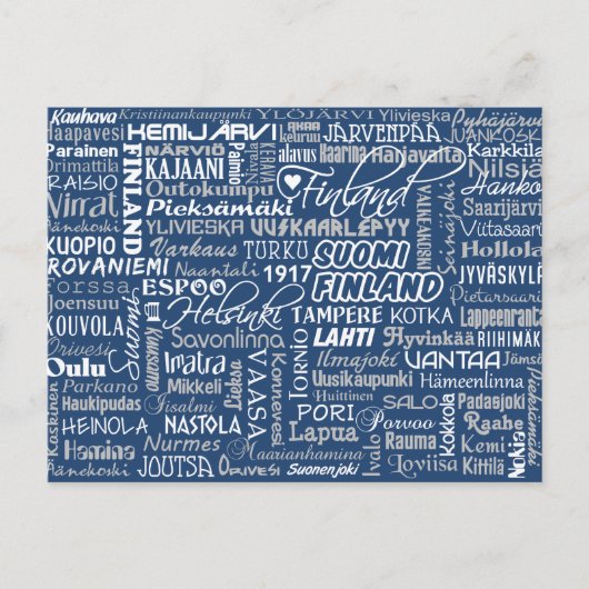 Finlands briefkaart van de Towns (Voorkant)