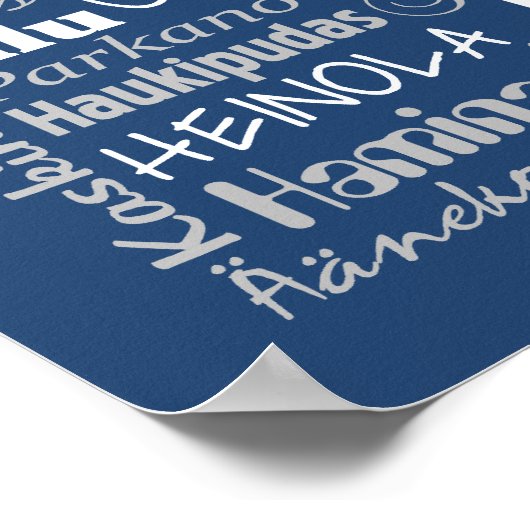 Finlands poster van de Towns (Hoek)