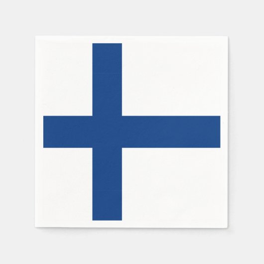 Finlands vlaggenpapier Napkin Servet (Voorkant)