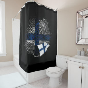 Finlandse vlag douchegordijn